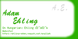 adam ehling business card